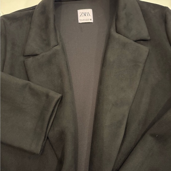 Zara Black Suede Coat - Picture 8 of 8